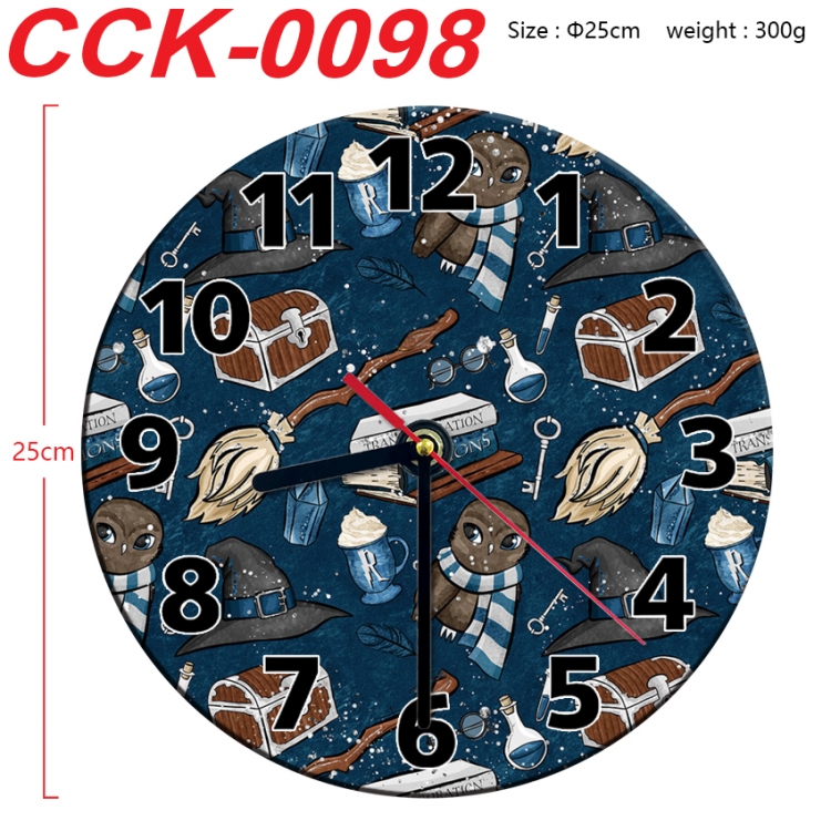 Harry Potter Anime peripheral printed full-color wall clock 25cm  CCK-0098