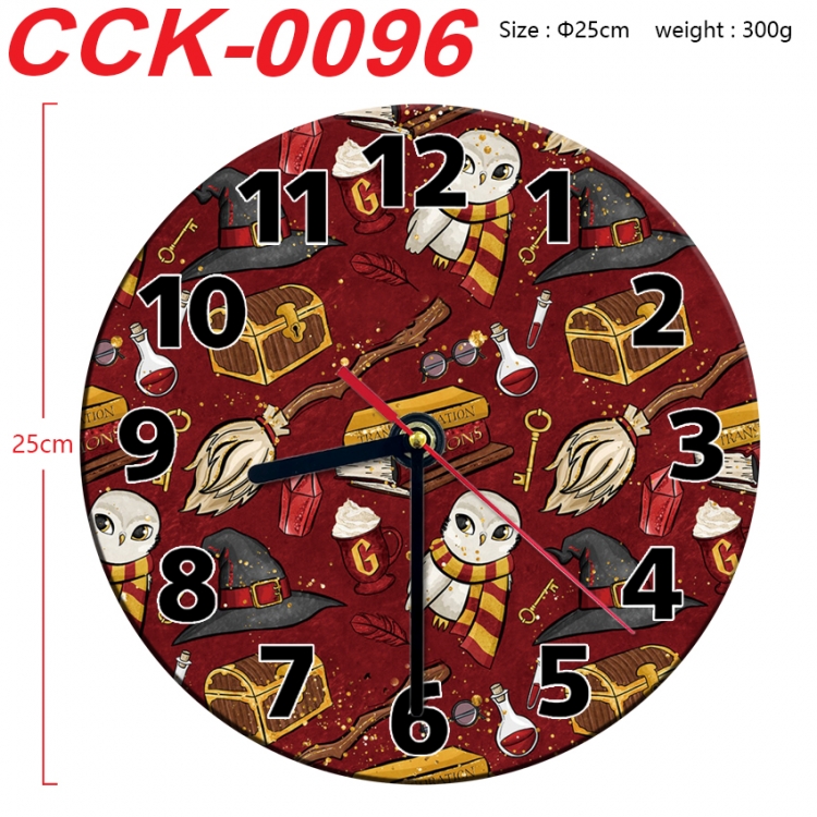 Harry Potter Anime peripheral printed full-color wall clock 25cm CCK-0096