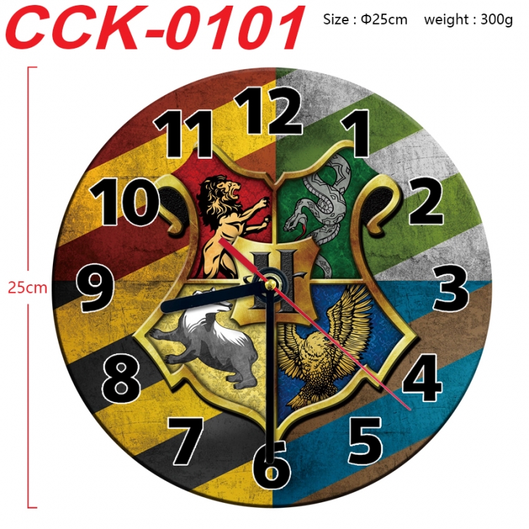 Harry Potter Anime peripheral printed full-color wall clock 25cm CCK-0101