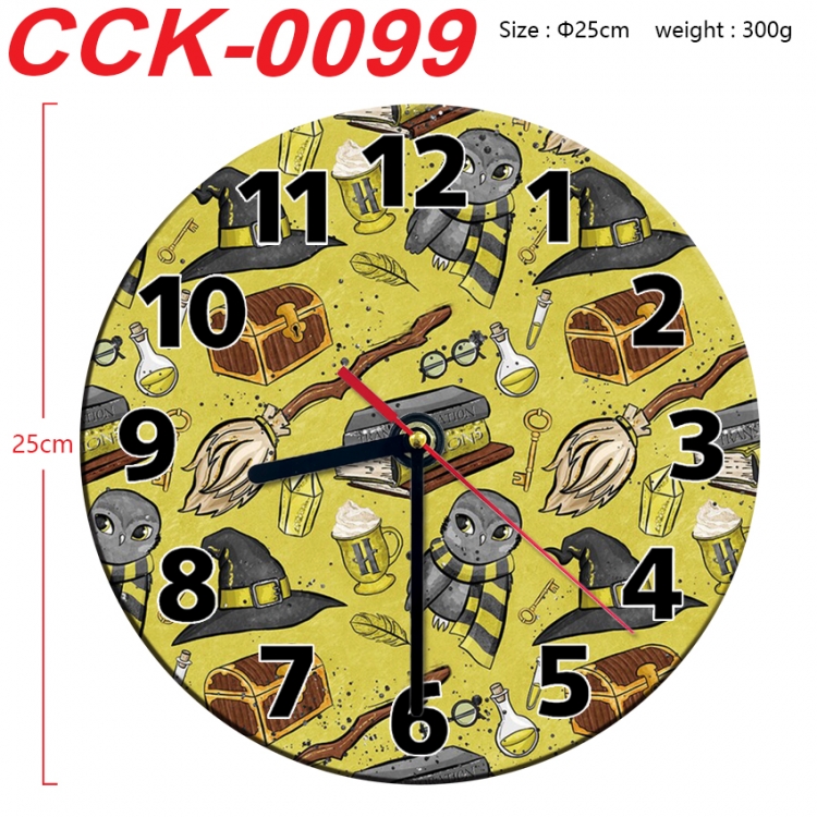 Harry Potter Anime peripheral printed full-color wall clock 25cm CCK-0099