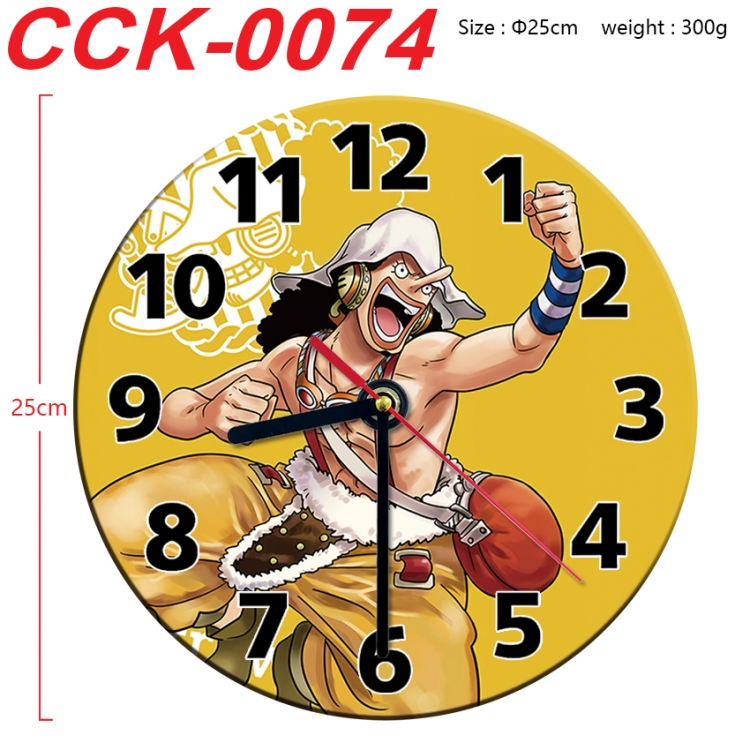 One Piece Anime peripheral printed full-color wall clock 25cm  CCK-0074