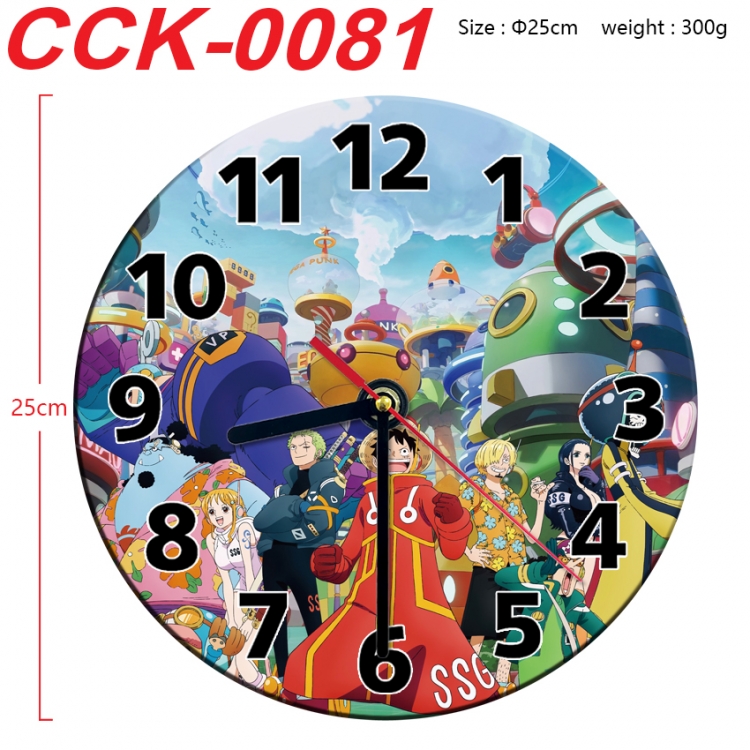 One Piece Anime peripheral printed full-color wall clock 25cm CCK-0081