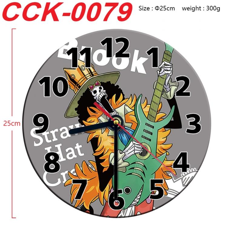 One Piece Anime peripheral printed full-color wall clock 25cm CCK-0079