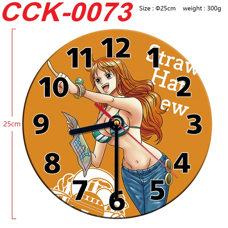 One Piece Anime peripheral printed full-color wall clock 25cm CCK-0073