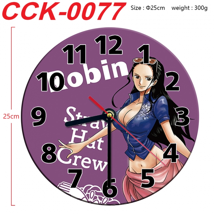 One Piece Anime peripheral printed full-color wall clock 25cm CCK-0077