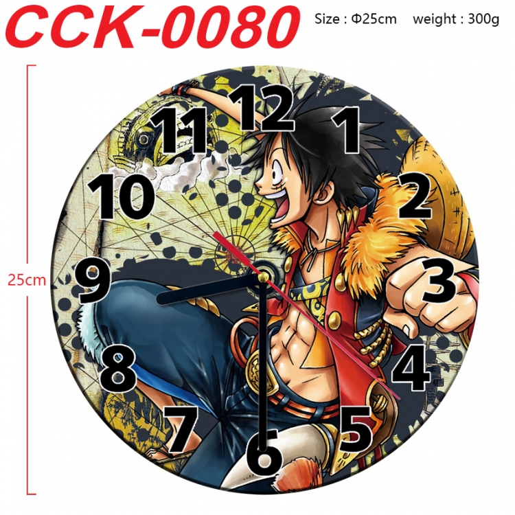 One Piece Anime peripheral printed full-color wall clock 25cm CCK-0080