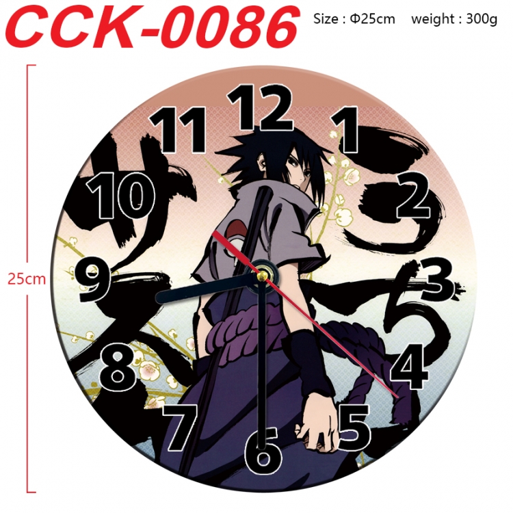 Naruto Anime peripheral printed full-color wall clock 25cm CCK-0086