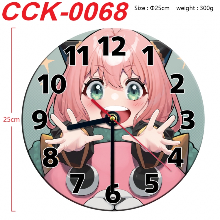 SPY×FAMILY Anime peripheral printed full-color wall clock 25cm CCK-0068