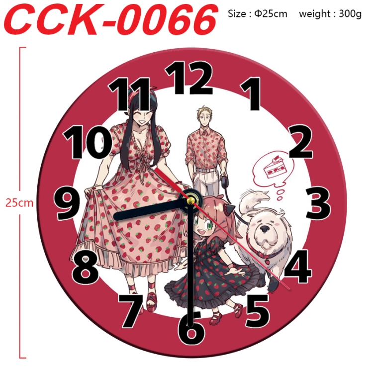 SPY×FAMILY Anime peripheral printed full-color wall clock 25cm CCK-0066