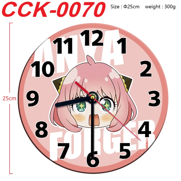 SPY×FAMILY Anime peripheral printed full-color wall clock 25cm  CCK-0070