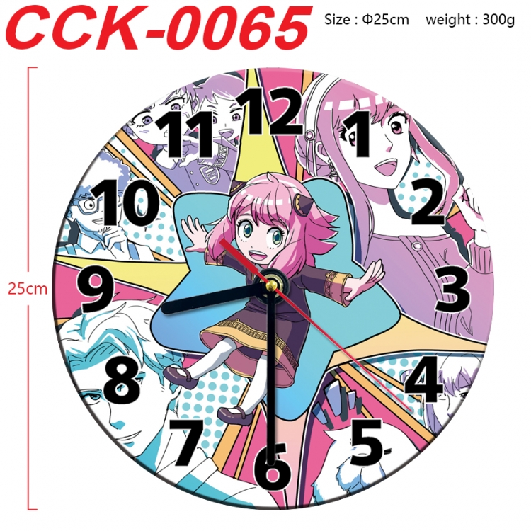 SPY×FAMILY Anime peripheral printed full-color wall clock 25cm CCK-0065