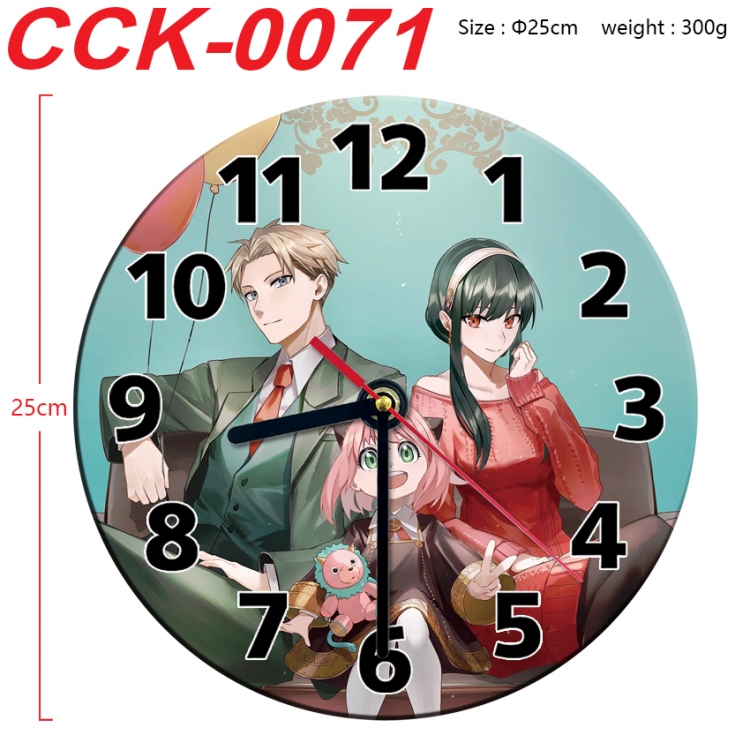 SPY×FAMILY Anime peripheral printed full-color wall clock 25cm CCK-0071