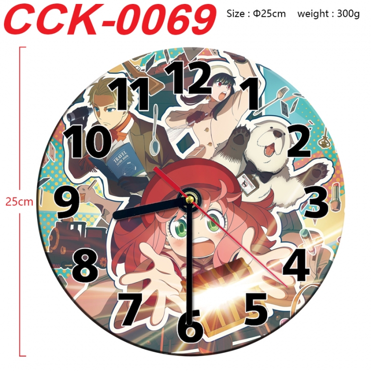 SPY×FAMILY Anime peripheral printed full-color wall clock 25cm  CCK-0069