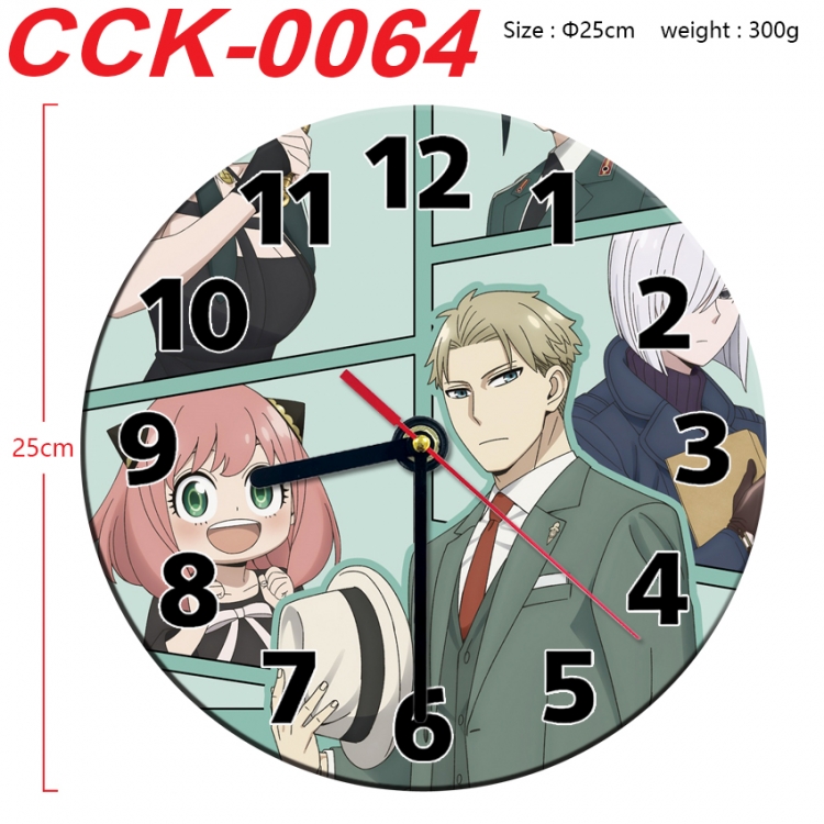 SPY×FAMILY Anime peripheral printed full-color wall clock 25cm CCK-0064