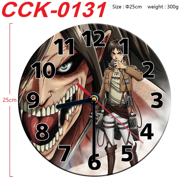 Shingeki no Kyojin Anime peripheral printed full-color wall clock 25cm  CCK-0131