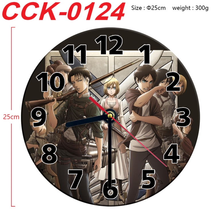 Shingeki no Kyojin Anime peripheral printed full-color wall clock 25cm CCK-0124