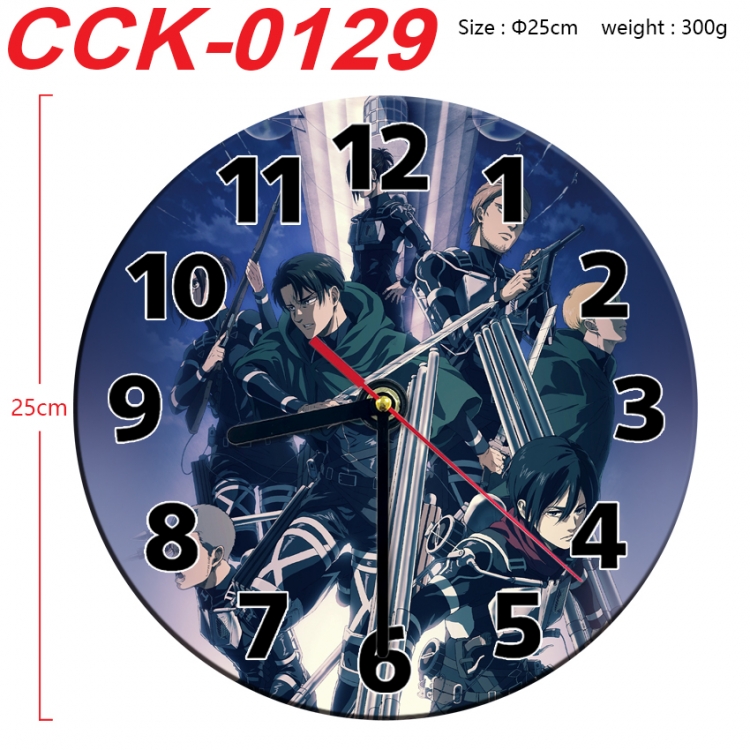 Shingeki no Kyojin Anime peripheral printed full-color wall clock 25cm  CCK-0129