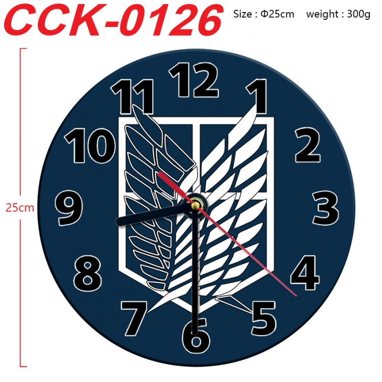 Shingeki no Kyojin Anime peripheral printed full-color wall clock 25cm CCK-0126