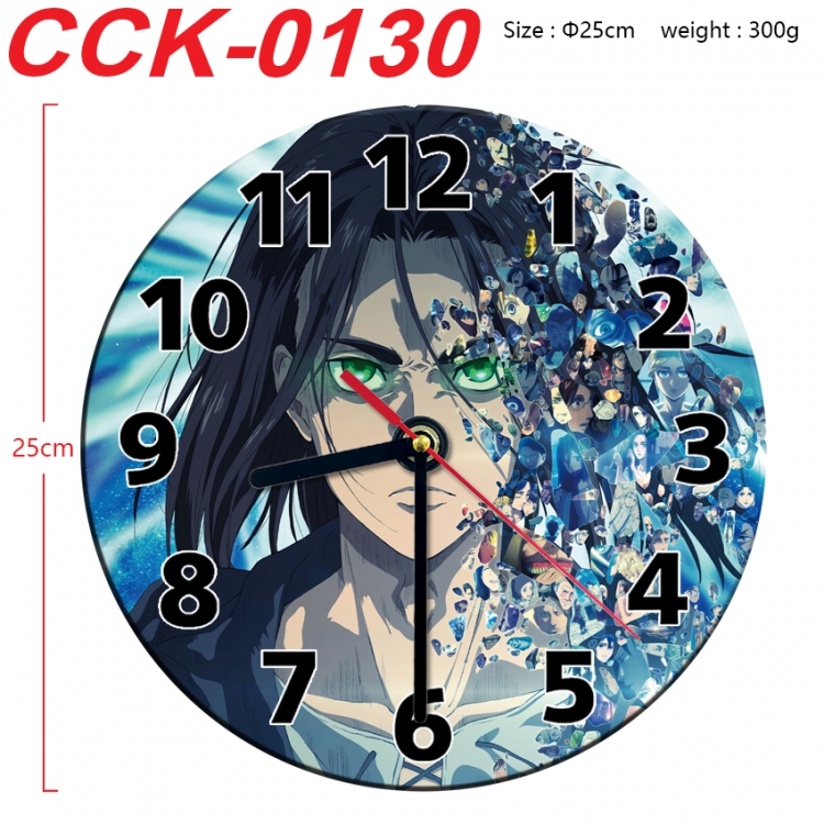 Shingeki no Kyojin Anime peripheral printed full-color wall clock 25cm  CCK-0130