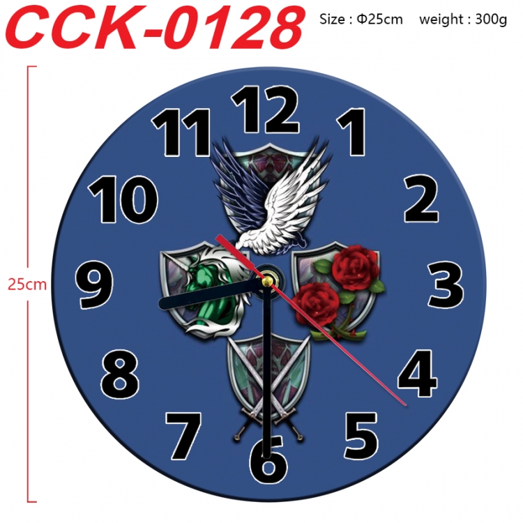 Shingeki no Kyojin Anime peripheral printed full-color wall clock 25cm CCK-0128