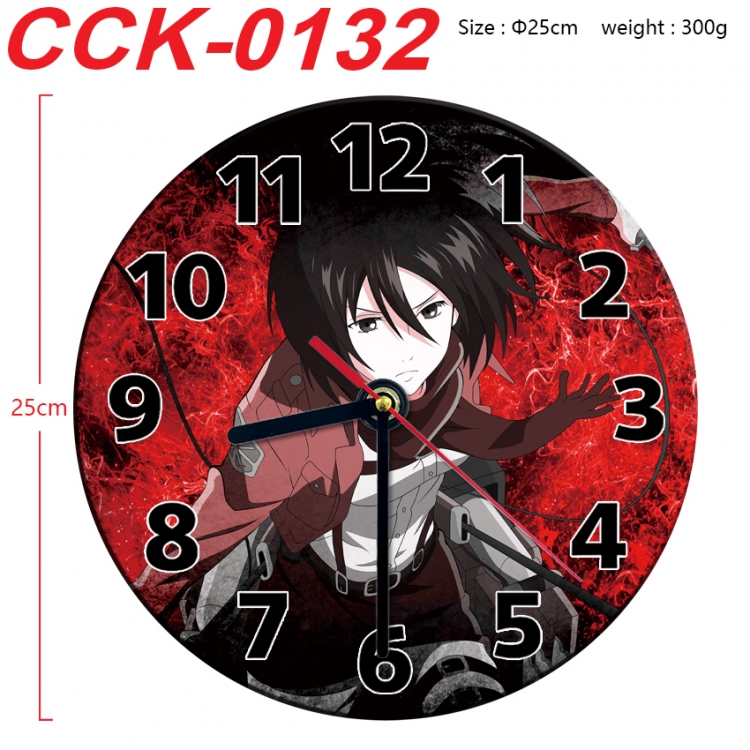 Shingeki no Kyojin Anime peripheral printed full-color wall clock 25cm CCK-0132