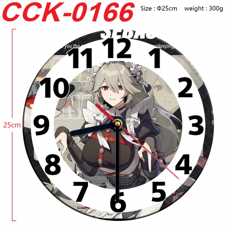 Zenless Zone Zero Anime peripheral printed full-color wall clock 25cm CCK-0166