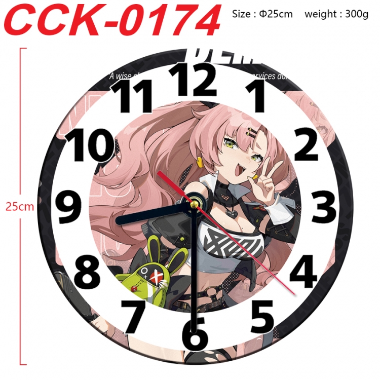 Zenless Zone Zero Anime peripheral printed full-color wall clock 25cm  CCK-0174