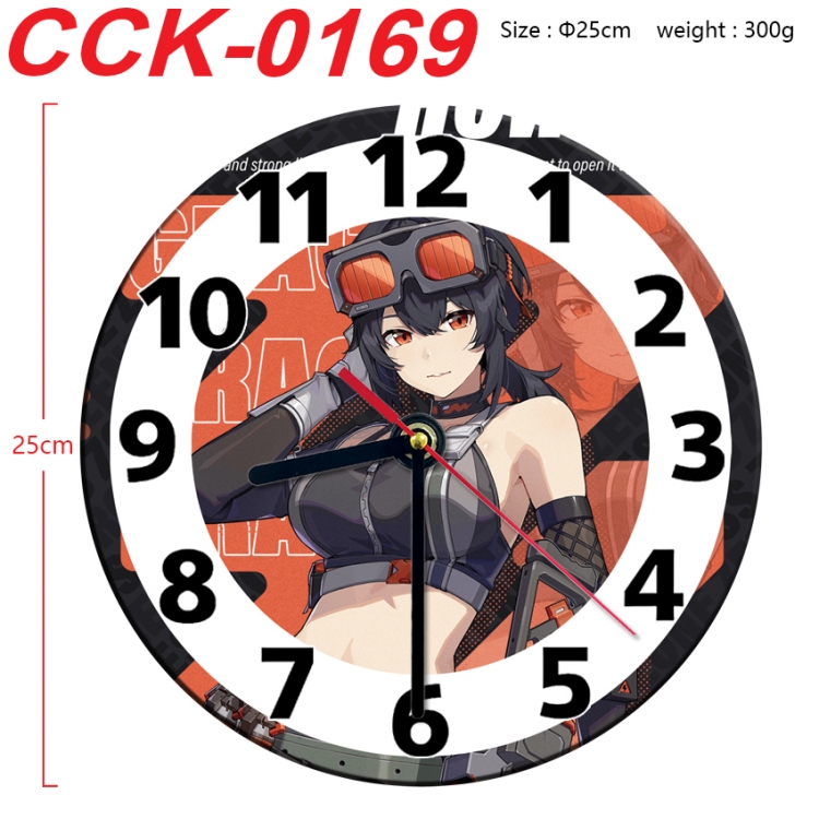 Zenless Zone Zero Anime peripheral printed full-color wall clock 25cm CCK-0169