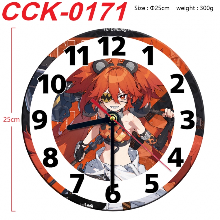 Zenless Zone Zero Anime peripheral printed full-color wall clock 25cm CCK-0171