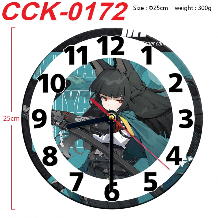 Zenless Zone Zero Anime peripheral printed full-color wall clock 25cm CCK-0172