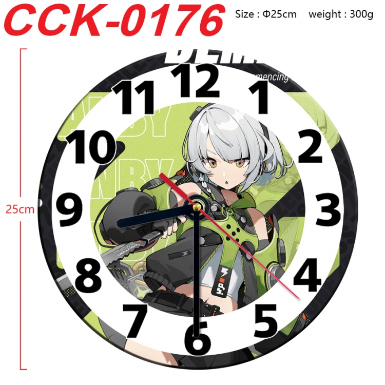 Zenless Zone Zero Anime peripheral printed full-color wall clock 25cm CCK-0176