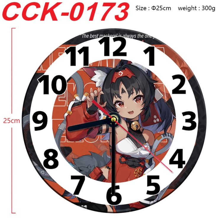 Zenless Zone Zero Anime peripheral printed full-color wall clock 25cm  CCK-0173