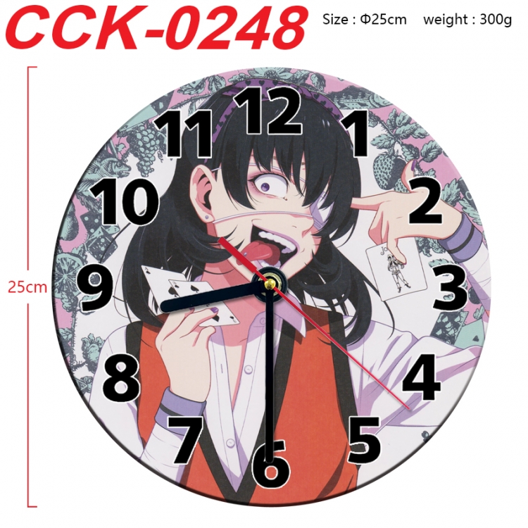 Kakegurui Anime peripheral printed full-color wall clock 25cm CCK-0248