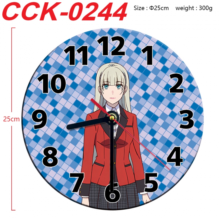 Kakegurui Anime peripheral printed full-color wall clock 25cm CCK-0244