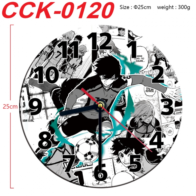 BLUE LOCK Anime peripheral printed full-color wall clock 25cm CCK-0120