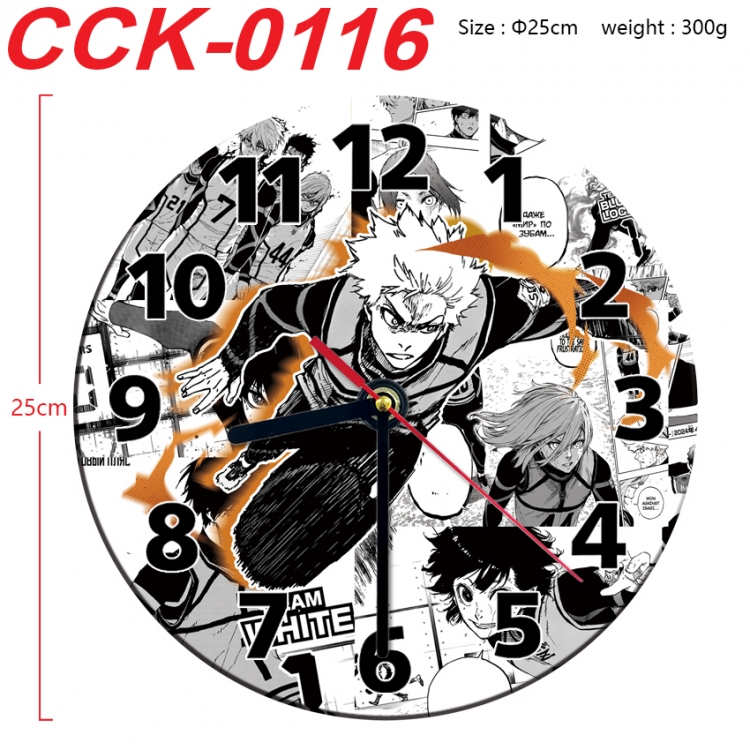 BLUE LOCK Anime peripheral printed full-color wall clock 25cm CCK-0116