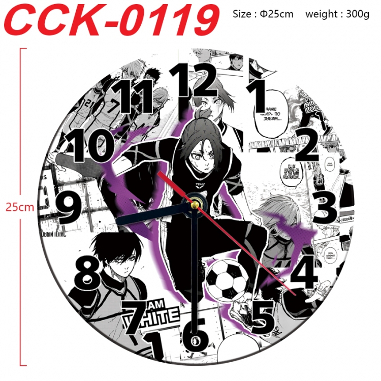 BLUE LOCK Anime peripheral printed full-color wall clock 25cm CCK-0119