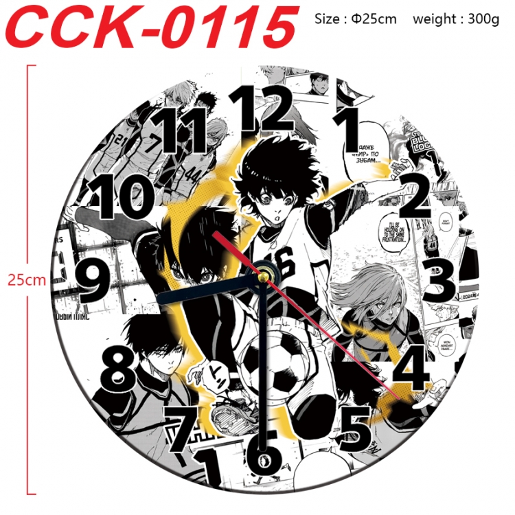 BLUE LOCK Anime peripheral printed full-color wall clock 25cm CCK-0115