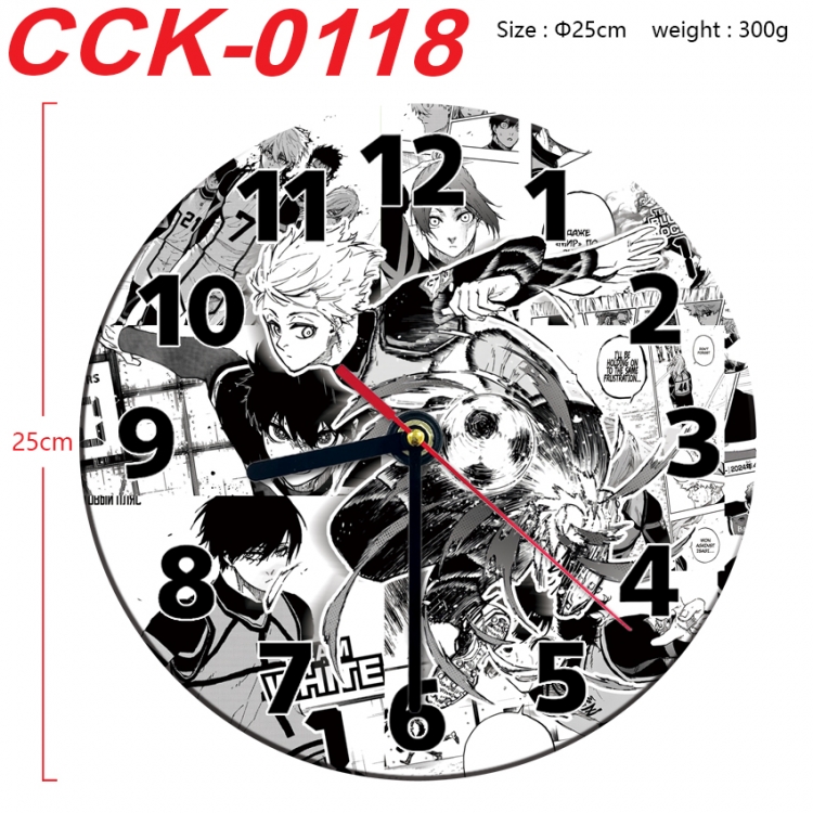 BLUE LOCK Anime peripheral printed full-color wall clock 25cm CCK-0118