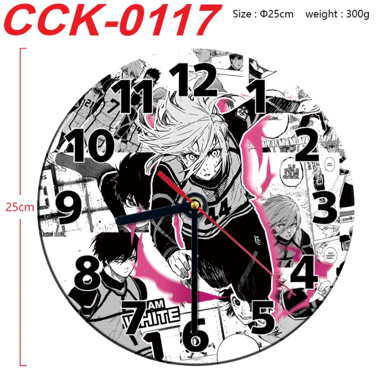 BLUE LOCK Anime peripheral printed full-color wall clock 25cm CK-0117