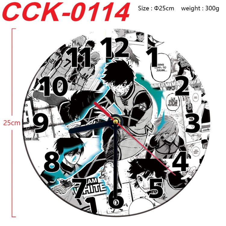 BLUE LOCK Anime peripheral printed full-color wall clock 25cm  CCK-0114