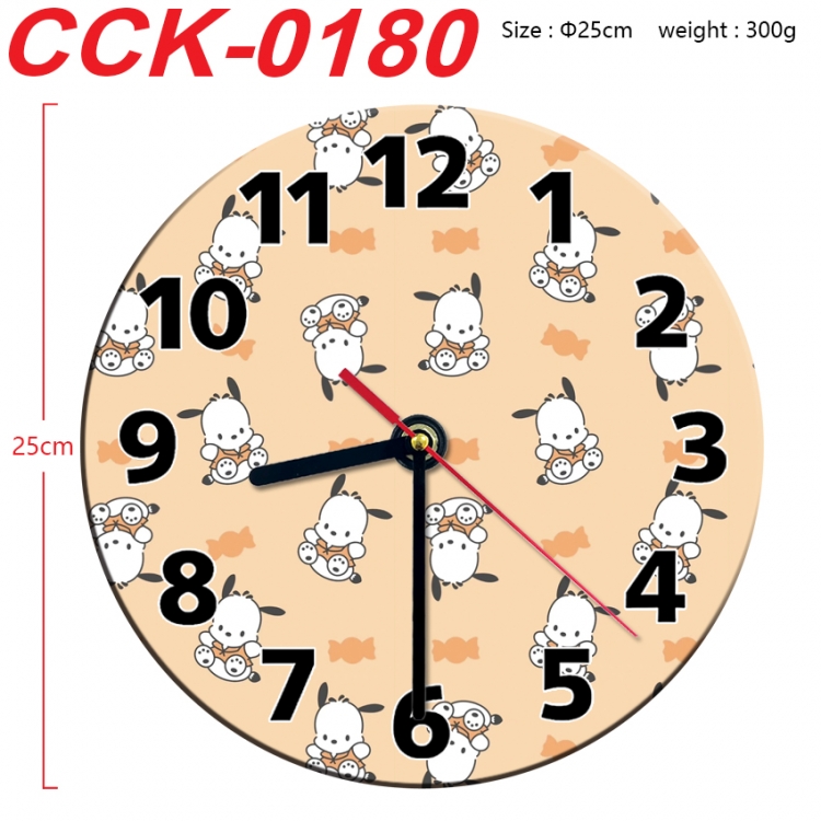 sanrio Anime peripheral printed full-color wall clock 25cm CCK-0180