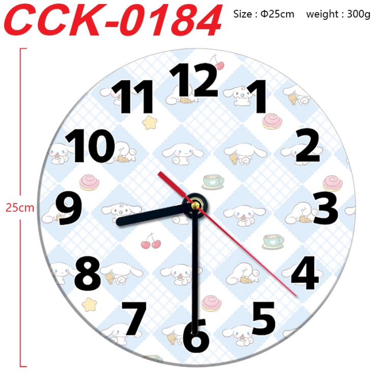 sanrio Anime peripheral printed full-color wall clock 25cm  CCK-0184