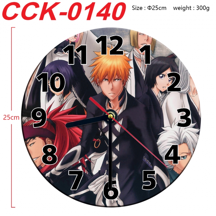 Bleach Anime peripheral printed full-color wall clock 25cm CCK-0140