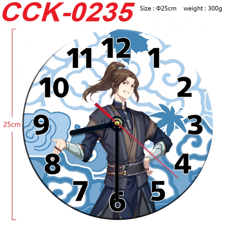 Heaven Official's Blessing Anime peripheral printed full-color wall clock 25cm CCK-0235