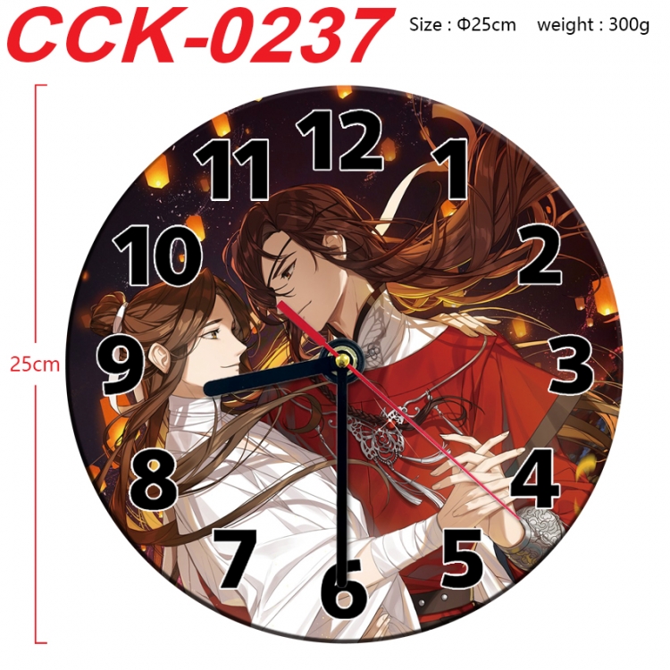 Heaven Official's Blessing Anime peripheral printed full-color wall clock 25cm  CCK-0237