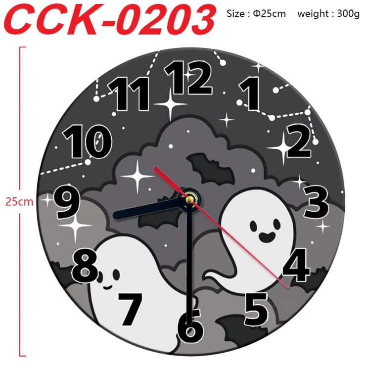 Halloween Anime peripheral printed full-color wall clock 25cm  CCK-0203