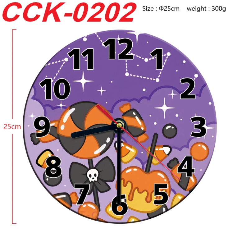 Halloween Anime peripheral printed full-color wall clock 25cm  CCK-0202