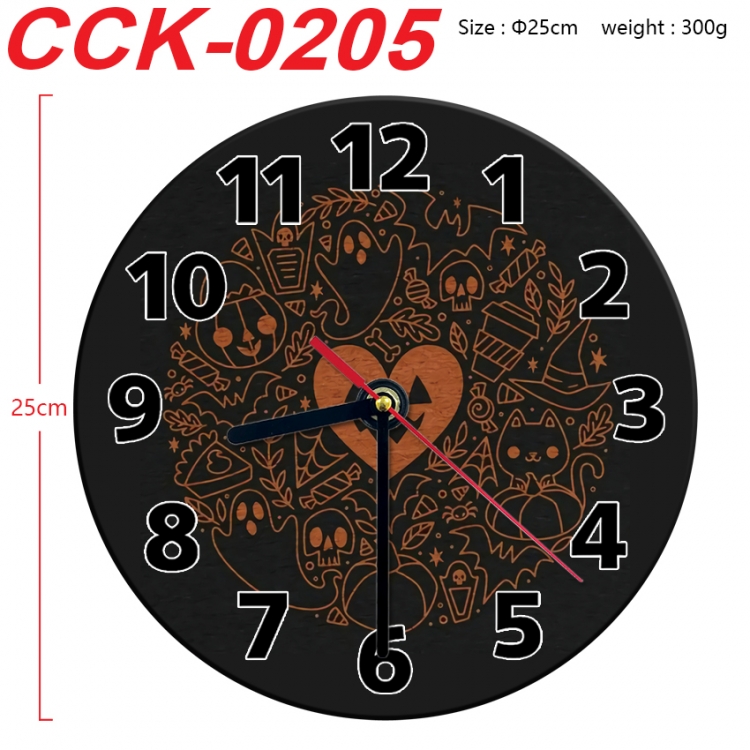 Halloween Anime peripheral printed full-color wall clock 25cm CCK-0205