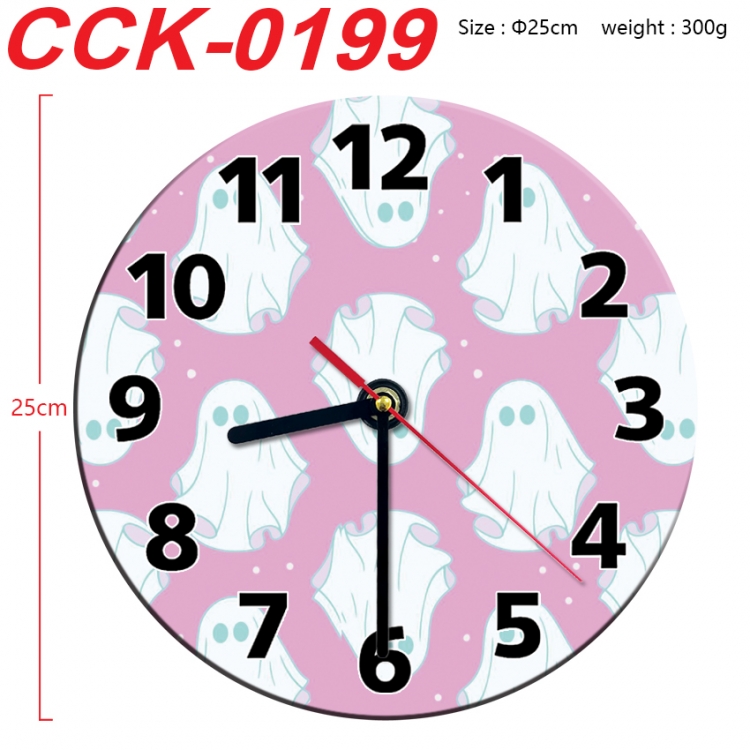 Halloween Anime peripheral printed full-color wall clock 25cm CCK-0199